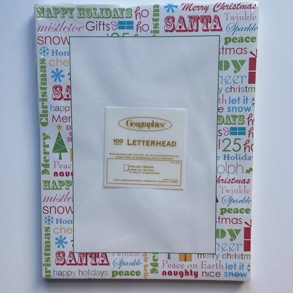 HOLIDAY CHRISTMAS COMPUTER PAPER NEW 3 lbs - Picture 4 of 7